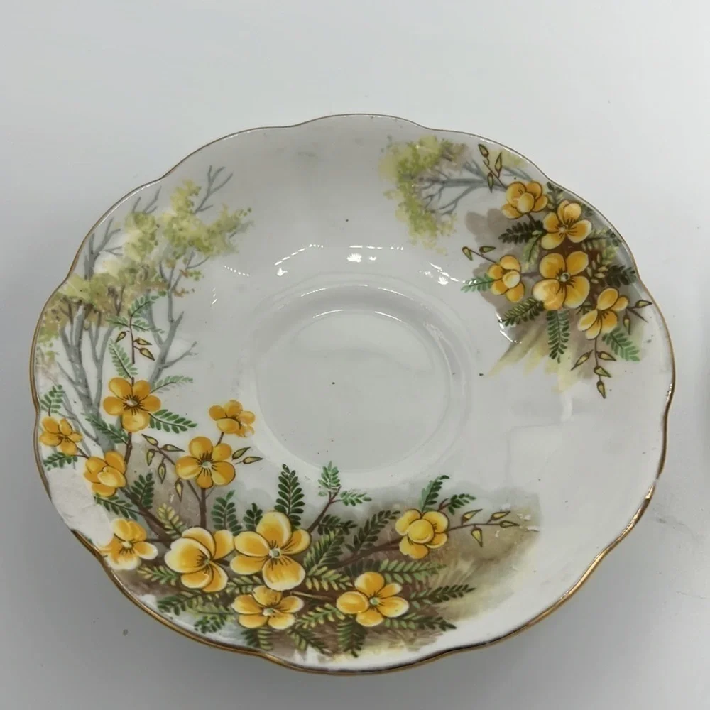 ROYAL ALBERT BONE CHINA MADE IN ENGLAND PARTRIDGE PEA TEACUP AND SAUCER SET Tea